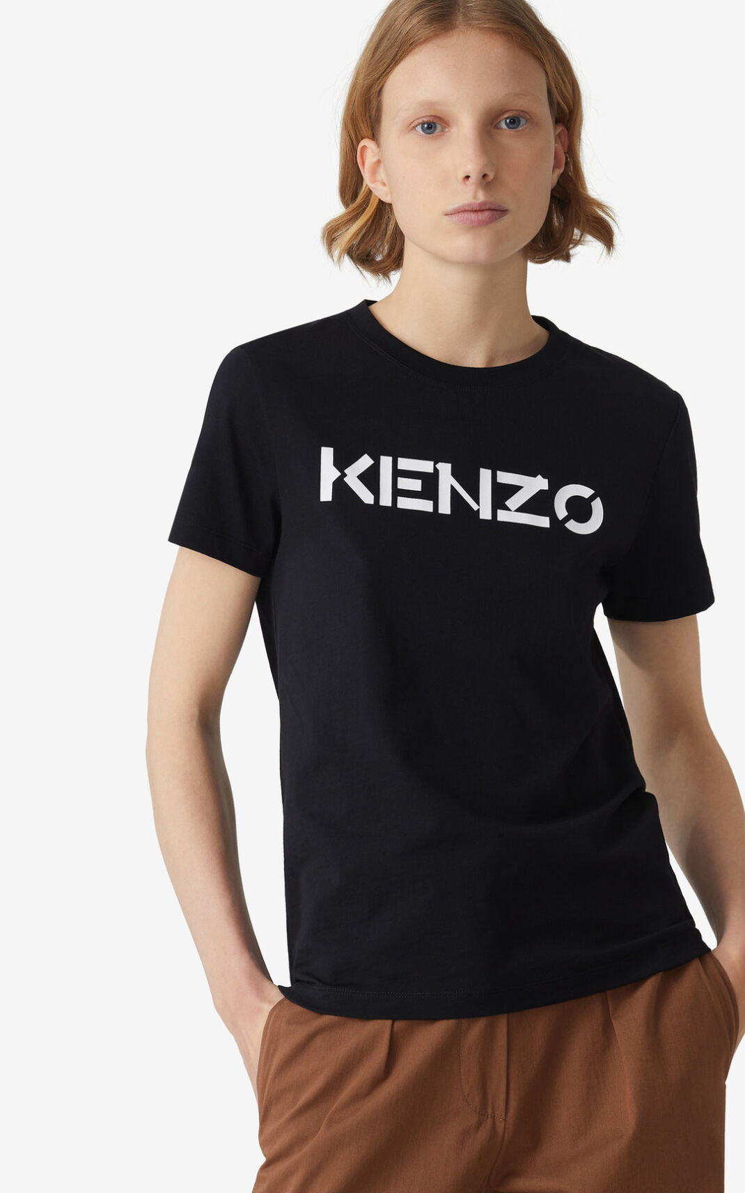 Camisetas Kenzo Logo Mujer Negras PFO491653